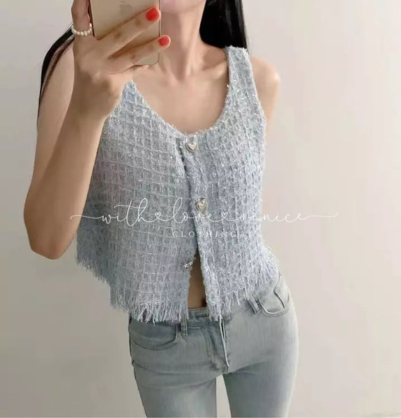 Pilar Tweed Top
