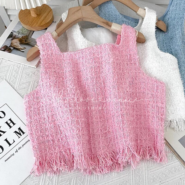 Pilar Tweed Top