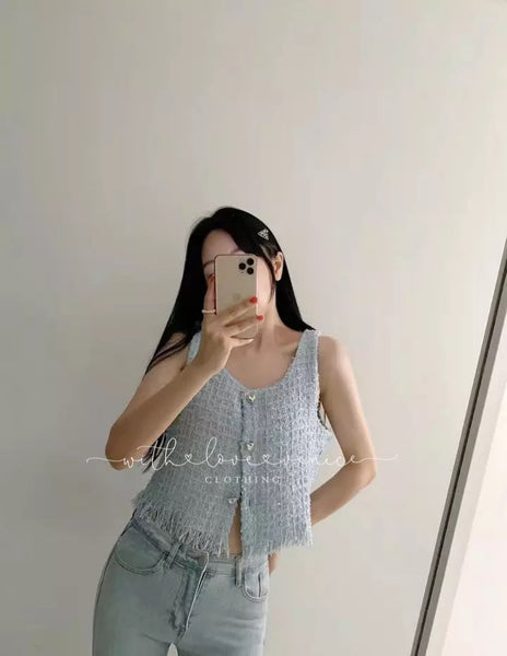 Pilar Tweed Top