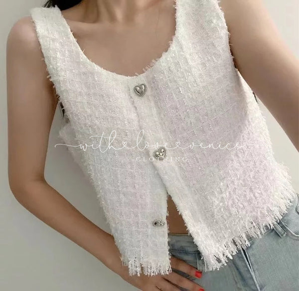 Pilar Tweed Top